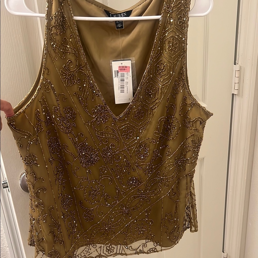 Gold Embellished Women's Top